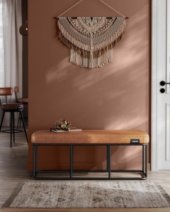 Παγκάκι Εισόδου Vasagle, Caramel, 120x40x45 cm