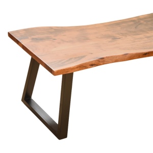 Παγκάκι Miles Slim, Καφέ, 160x40x45 cm - Img 3