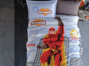 Παιδικά Κλινοσκεπάσματα Superhero (Βαμβάκι 100%)