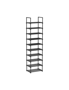 Παπουτσοθήκη με 10 ράφια, Songmics, 30 x 45 x 174 cm, LSA25BK, Μαύρο