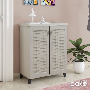Παπουτσοθήκη Mantam 12 Ζευγάρια Λευκό-Γκρι 78x40x92 cm - Img 2