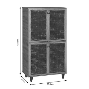 Παπουτσοθήκη Ronan σε χρώμα Καρυδί 70.5x35x122cm - Img 4