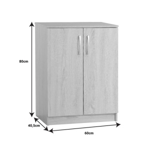Παπουτσοθήκη Shordo λευκή μελαμίνη-Δρυς 60x40.5x80 cm - Img 4