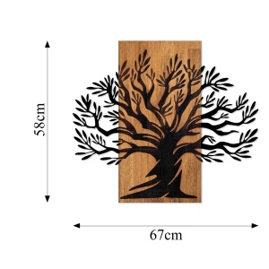 Πίνακας από ξύλο και μέταλλο Monumental Καρυδί 58x67 cm - Img 6