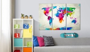 Πίνακας από φελλό - Colourful Expression [Cork Map] 60x40 cm - Img 2