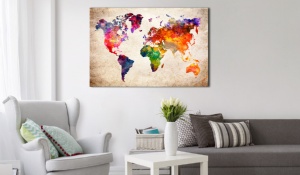 Πίνακας από φελλό - Colourful Universe [Cork Map] 120x80 cm - Img 2