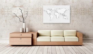 Πίνακας από φελλό - Monochromatic World [Cork Map] 90x60 cm - Img 2