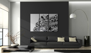 Πίνακας - Artistic mess - triptych 90x60 cm - Img 2
