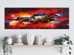 Πίνακας - Colours of Childhood (1 Part) Narrow 135x45 cm - Img 2