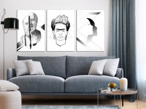 Πίνακας - Facial Composition (3 Parts) 120x60 cm - Img 2