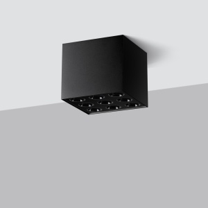 Πλαφονιέρα LED Ozzy, Μαύρη, 4000K, 9.5x9.5x8.3 cm - Img 2