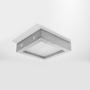 Πλαφονιέρα LED Riza, Γκρι, 3000K, 33x33x8 cm - Img 2