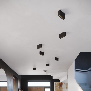 Πλαφονιέρα LED Sole, Μαύρη, 4000K, 13.7x3.5x8.3 cm - Img 4