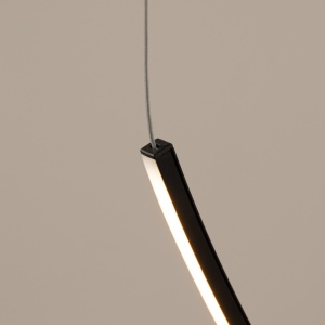 Πολυέλαιος LED Alvar 1, Μαύρος, 3000K, 70x12x230 cm - Img 4