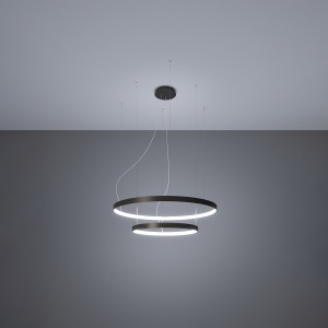 Πολυέλαιος LED Rio 55x78, Μαύρος, 4000K, 78x78x150 cm - Img 3