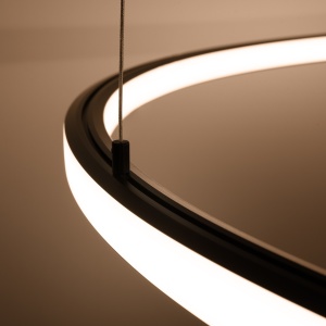 Πολυέλαιος LED Risa, Μαύρος, 3000K, 90x90x160 cm - Img 7