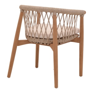 Πολυθρόνα Κήπου Abby Boho Pako World Φυσικό 60x58x78 cm - Img 2
