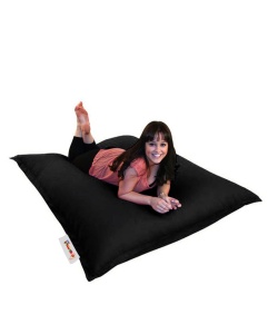 Πολυθρόνα Πουφ Κήπου Cushion Pouf Μαύρο 100x100x20 cm - Img 5