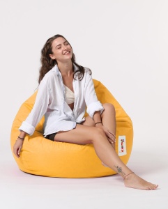 Πολυθρόνα Πουφ Κήπου Premium Κίτρινο 115x130x39 cm - Img 13