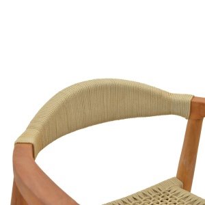 Πολυθρόνα Ganny Boho, Pako World, Ξύλο de tec, Φυσικό, 61x58x71 cm - Img 7