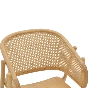 Πολυθρόνα Wenzy από ξύλο masiv φυσικό 58x58x82 cm - Img 6