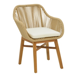 Πολυθρόνα Kalie Boho Pako World Φυσικό 60x61x80 cm