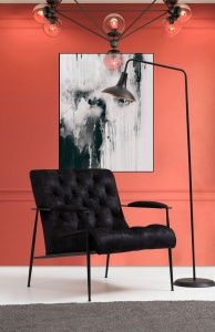 Πολυθρόνα Matilda Μαύρο 75x80x85 cm