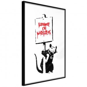 Πόστερ - Banksy: Because I’m Worthless, με μαύρη κορνίζα, 40x60 cm