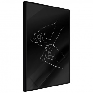 Πόστερ - Joined Hands (Black), με μαύρη κορνίζα, 30x45 cm