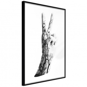 Πόστερ - Peace, με μαύρη κορνίζα, 40x60 cm