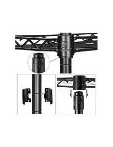Ραφιέρα αποθήκευσης, Songmics, 100 kg, LGR23BK, Μαύρο, 30 x 30 x 123 cm - Img 5