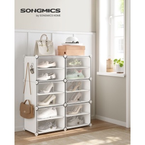 Ραφιέρα παπουτσιών Songmics Λευκό 82x32x92 cm - Img 2