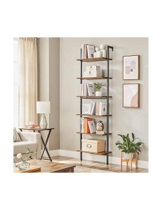 Ράφι τοίχου, Vasagle, 6 Ράφια, Rustic Καφέ, LLS103B01, 30 x 205 x 60 cm - Img 2