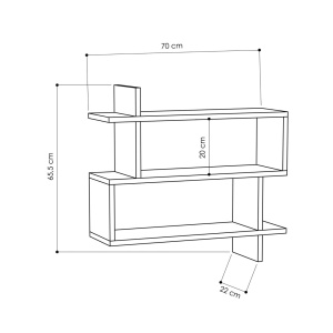 Ράφι Paralel Δρυς 70x65.5x22 cm - Img 3