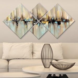 Σετ πίνακες canvas (4 τεμάχια) 4MDF05568864473 Πολύχρωμο 60x115 cm