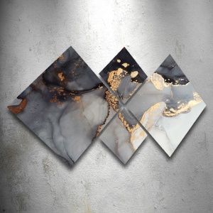 Σετ πίνακες canvas (4 τεμάχια) 4MDF1471082561 Πολύχρωμο 60x115 cm - Img 2