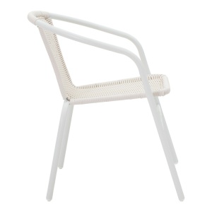 Σετ τραπεζαρίας Obbi-Ensure, Pako World, Μέταλλο, Λευκό, 120x70x70 cm - Img 4