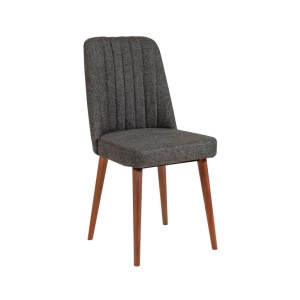 Σετ τραπέζι και καρέκλες 5 τεμάχια Vina 1053 Walnut-Ανθρακί - Img 4