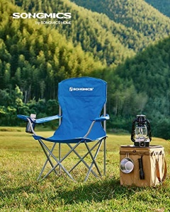 Σετ 2 καρέκλες camping, Songmics, Μπλε, 76x51.5x95.5 cm