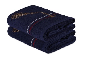 Σετ 2 πετσέτες κουζίνας Marina Dark Blue Cipa 50x70 cm (Βαμβάκι 100%) - Img 4