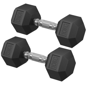 Σετ 2 τεμ. αλτήρες 2x10 kg Songmics Μαύρο 31x13.5x11 cm - Img 2