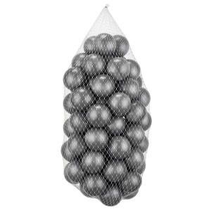 Σετ 50 πλαστικές μπάλες Γκρι 7x7 cm