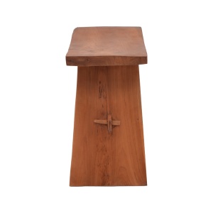 Σκαμπό Shogun από ξύλο teak σε φυσική απόχρωση 46x28x46 cm - Img 3