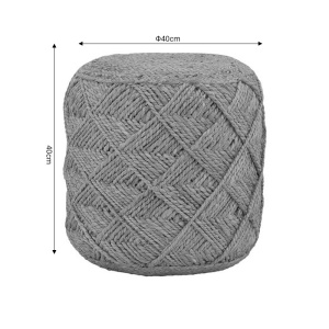Σκαμπό Vladir Boho Pako World Φυσικό 40x40x40 cm - Img 4