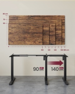 Σκελετός ρυθμιζόμενου γραφείου Vasagle Μαύρο 150x80x118 cm