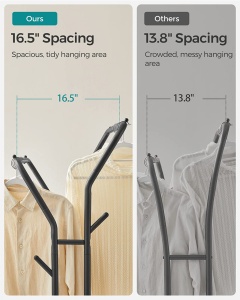 Σταντ Κρεμάστρας Songmics, Μαύρο, 153x54.5x103 cm - Img 3