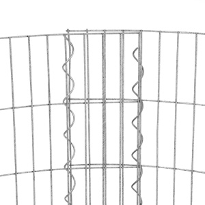 Στρογγυλή υπερυψωμένη γλάστρα gabion Songmics Ασημί 90x70x80 cm - Img 7