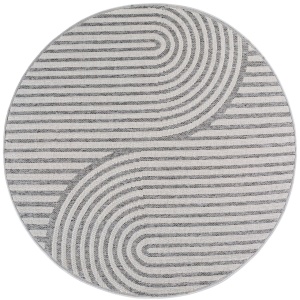 Στρογγυλό Χαλί Desert Boho V1 Γκρι 200x200 cm - Img 7