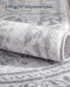 Στρογγυλό Χαλί Songmics Μπεζ 120x120 cm - Img 4