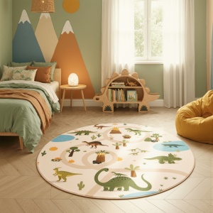 Στρογγυλό Χαλί Coco V1 Μπεζ 160x160 cm